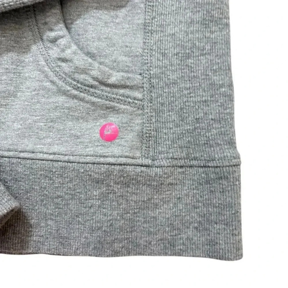 Danskin Girls' Full Zip Hoodie L Gray Pink Accents Geometric Pattern - Picture 2 of 5